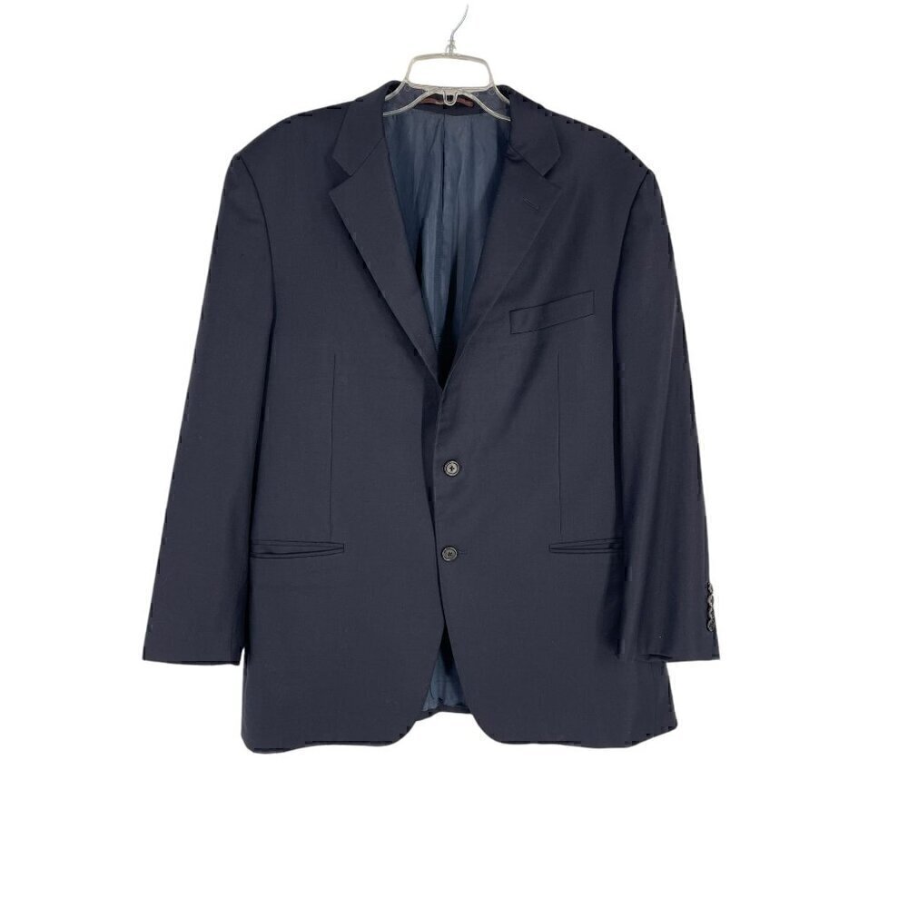 HICKEY FREEMAN LORO PIANA Blazer Super 130s Mens 44R Navy Blue Sport Coat Jacket